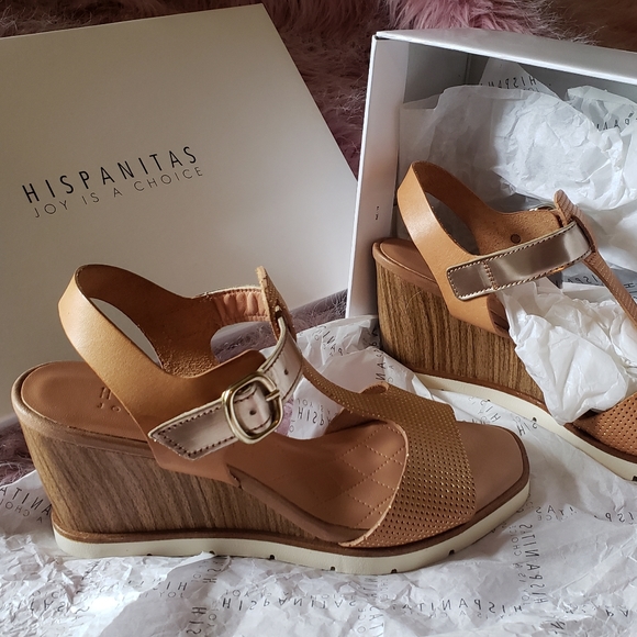 Shoes - Hispanitas wood sole leather wedges